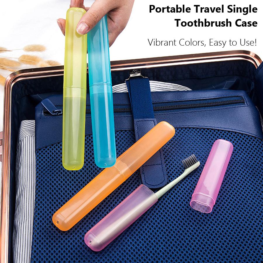 Portable Travel Toothbrush Case, Breathable Toothbrush Protective Cover Bathroom Storage Box for On-the-Go, Vacation and Business Trips
