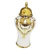 Ceramic Ginger Jar Vase Porcelain Canister Container Ornament with Lid for Centerpiece Display