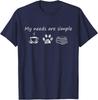Book T Shirt Funny Coffee Dog Book Gift T-Shirt T-Shirt