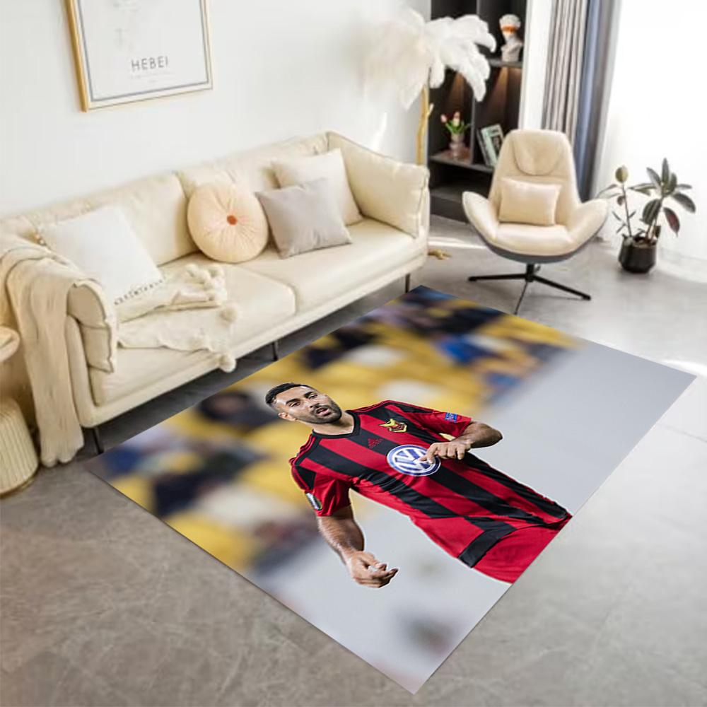 Football Player Kit Celebrating Carpet Suitable for Study Room Dormitory Decorate Room Game Room Anti-slip Rug Anime Office Decor Best for Christmas