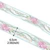 6.5Cm Pastoral Ethnic Style Bead Embroidery Three-Dimensional Flower Barcode Hanfu Neckline Belt Decorative Lace Accessories