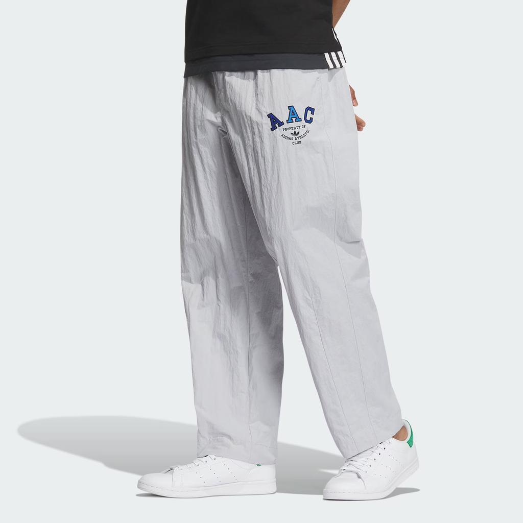 Adidas Originals Trefoil Rifta Embroidered Letter Drawstring Sports Pants Men Bottoms Solid-Light-Grey IM8437