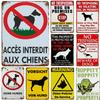 Mfoever Beware Of Dog Sign Beware Of The Dog Tin Sign Funny Dog Warning Metal Signs Dog  For Yard Fence Guard Dog Sign Outdoor Decor