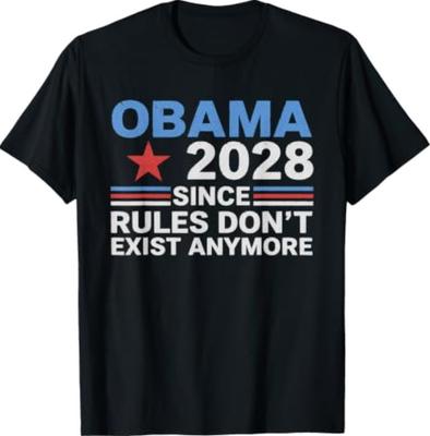 Obama 2028 Kurallar Artık Yok T-Shirt