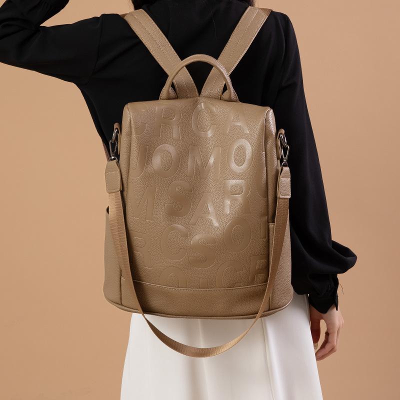 Dual-shoulder Bag, Stylish and Casual, Versatile and Practical, with Decorative Patterns, Large Capacity, Suitable for Travel.