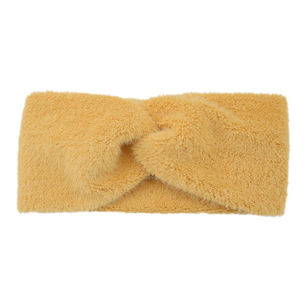 Europeisk og amerikansk plysj kryssstrikket pannebånd: Varme høst/vinter ørevarmere og hårtilbehør