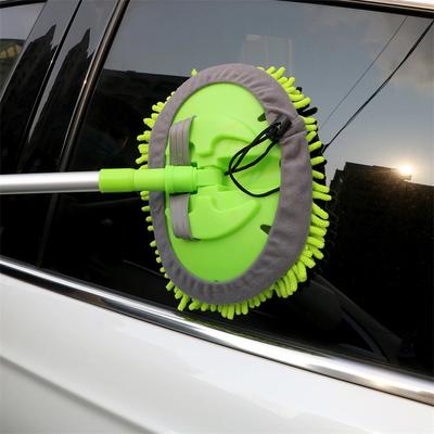 17x24cm Autowaschmopp Bürste Griffverlängerung Windschutzscheibe Dach Wischreinigungswerkzeug Besen Chenille Schaum Waschen Wohnmobil Autozubehör