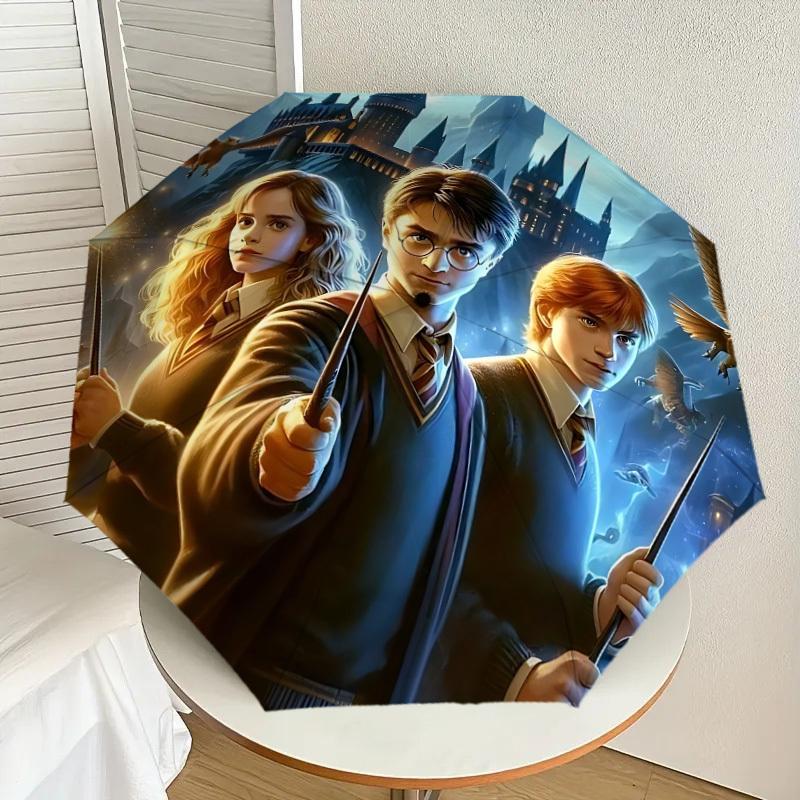1PC Hogwarts Castle, Harry Potter Automatic Folding Umbrella | Vibrant Motif & Compact Design for Everyoneyy250930062