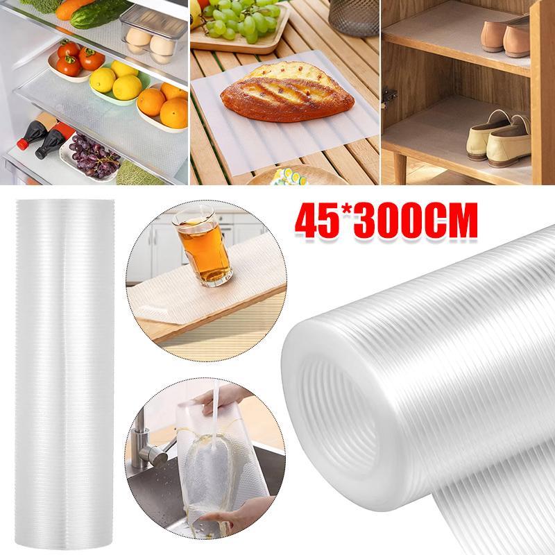 1Roll Drawer Pad Wardrobe PEVA Cabinets Anti Slip Convenient Trimmable Inside the Refrigerator Oil Resistant Flexible