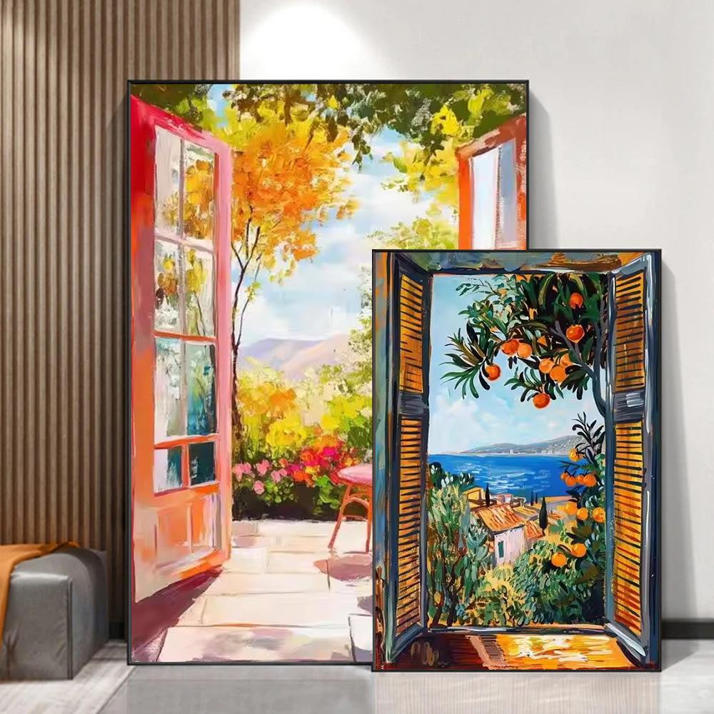 Henri Matisse Open Window Painting Poster Print For Living Room Home Decor Abstract Canvas Painting Modern Landscape Wall Art