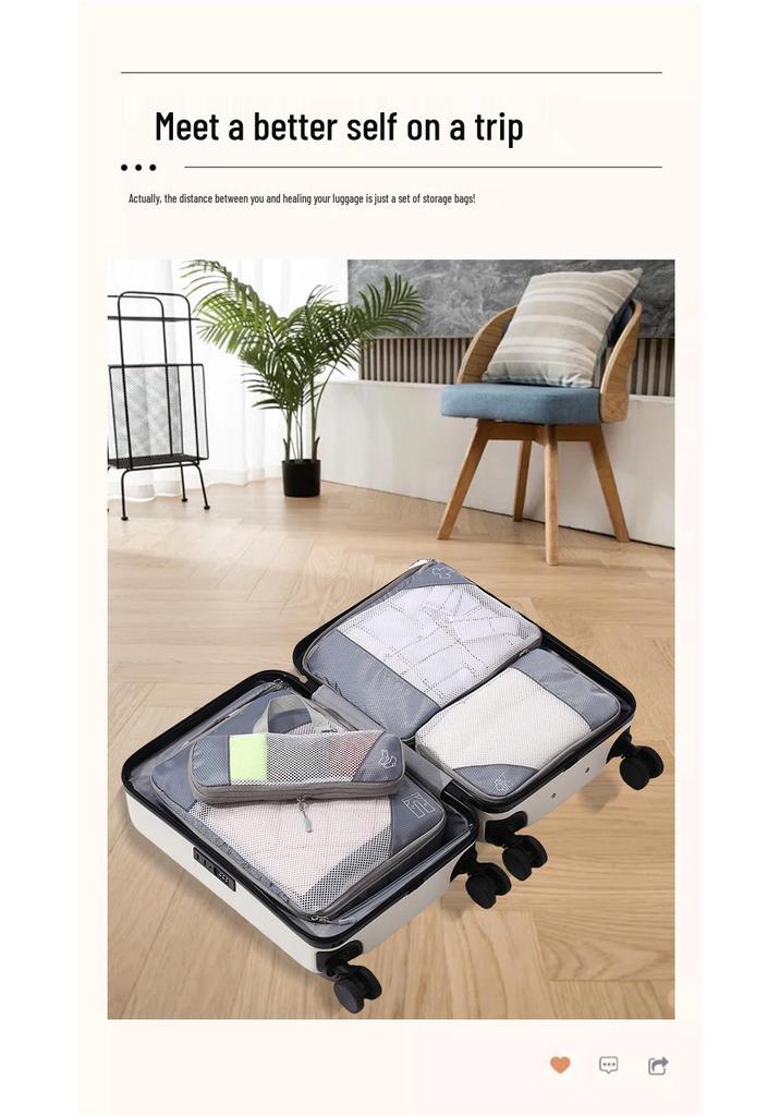 Five-Piece Travel Storage & Compression Bag Set for Clothes