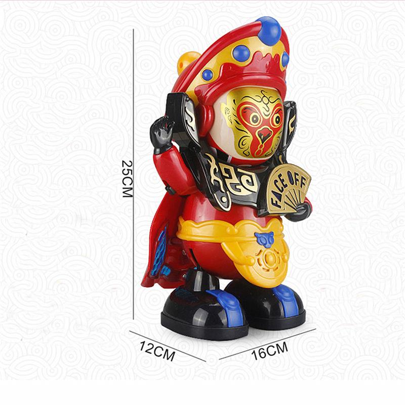 Automatyczna konwersja Peking Opera Face Change Tańczący Robot Muzyka Światło Zabawka Robot
