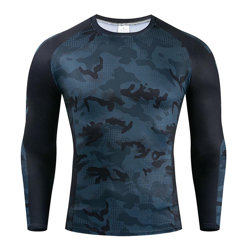 Herren Langarm Kompressionssportshirt - Elastisch, Atmungsaktiv, für Basketball, Laufen, Fitness.