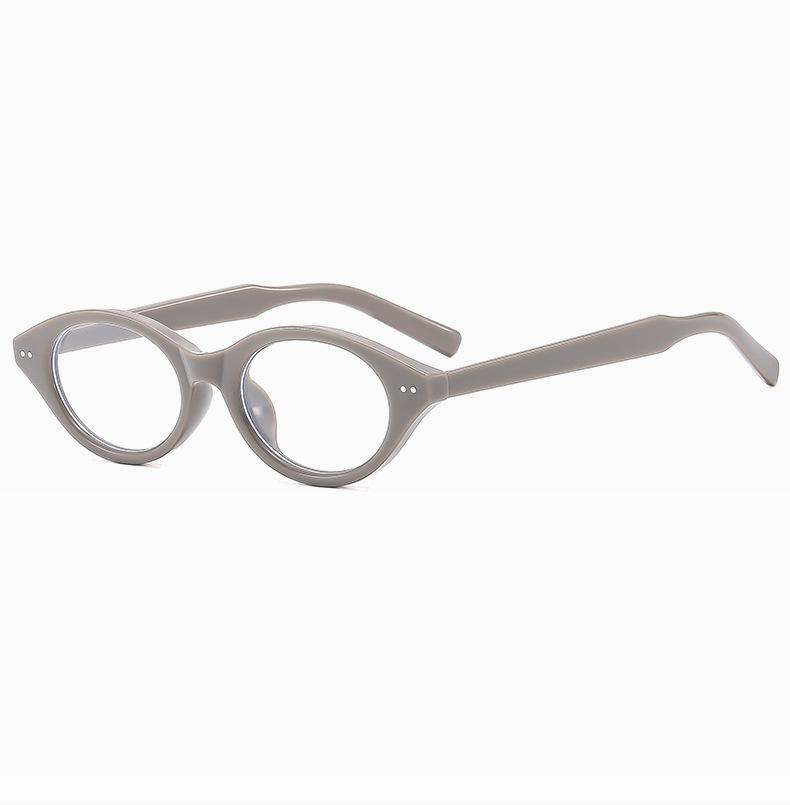 Small Oval Clear Lens Glasses Cute Candy Color Cosplay Costume Decorative Glasses Computer Spectacles Women