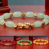Bracciale Lucky Women Jade Pixiu Bracciale 3d PiYao Uomo e Donna Pendentif Pishu Oro Finto