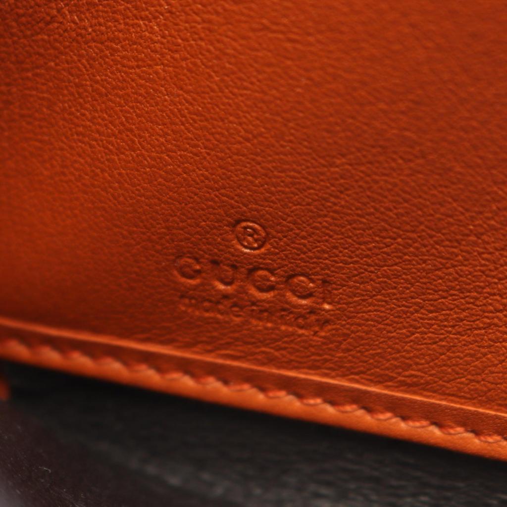 Used GUCCI Micro Guccisima Around Long Wallet 244994 Leather Orange Used Women
