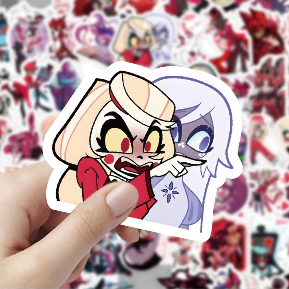 59PCS Cartoon Anime Hazbin Hotel Graffiti Stickers for Bicycle Hand Account Pencil Case Decals LanLanStickersWorld