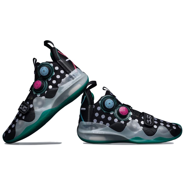 Li Ning WOW 8 Fabric Cushioning Slip Resistant Abrasion Resistant Breathable Rebound Mid Top Basketball Shoes Men's ABEP001-11