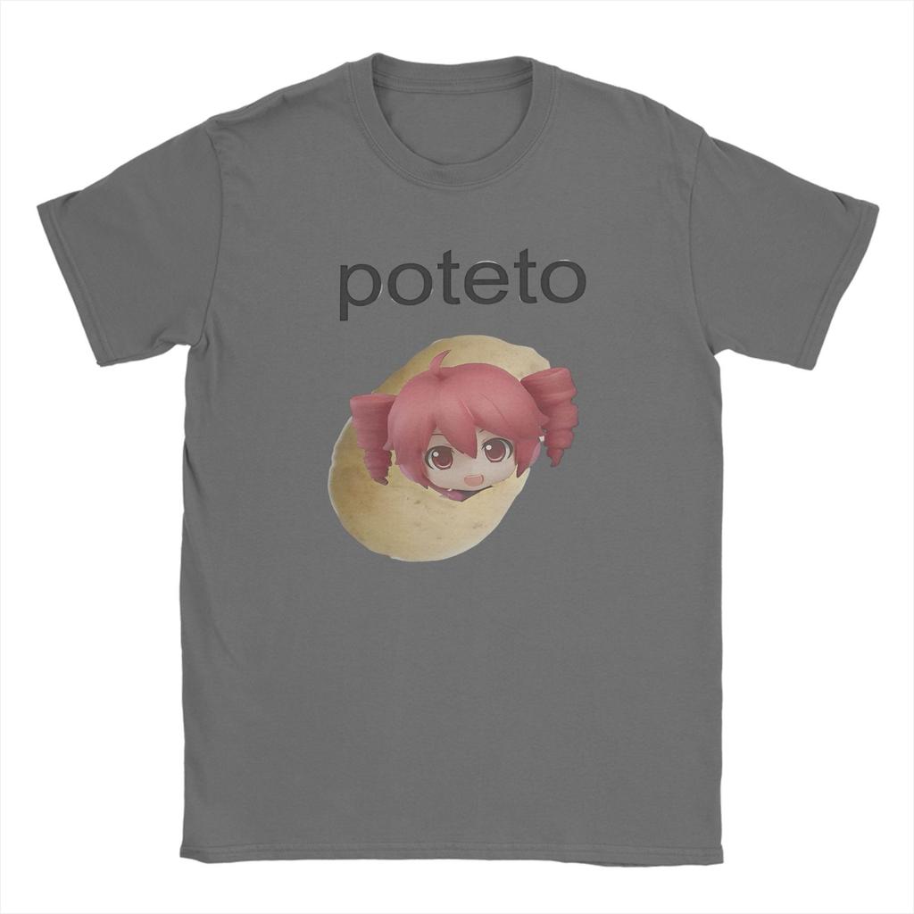 Funny Kasane Teto T-Shirt for Men Vintage 100% Cotton Tee Shirt Round Neck Short Sleeve T Shirt Printed Tops