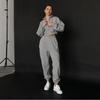 Womens Soft Fleece-Lined Long Sleeve Hoodie Elastic Waist Pants Set Casual Sporty Outfit Daily Wear