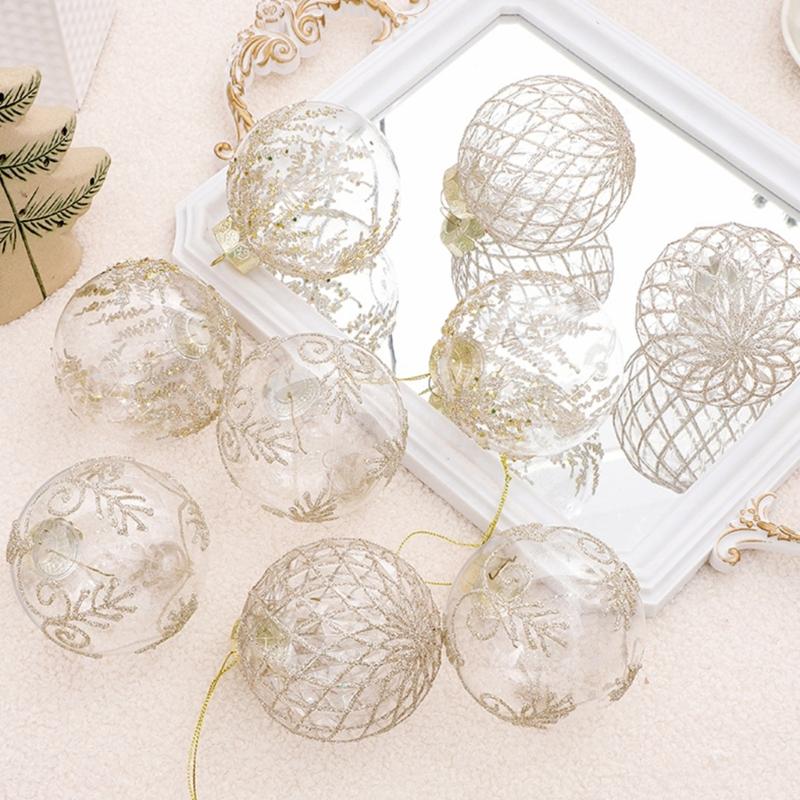 Colorful Christmas Tree Baubles Home Holiday Charm Christmas Baubles Set Stylish Tree Hanging Sphere Decoration