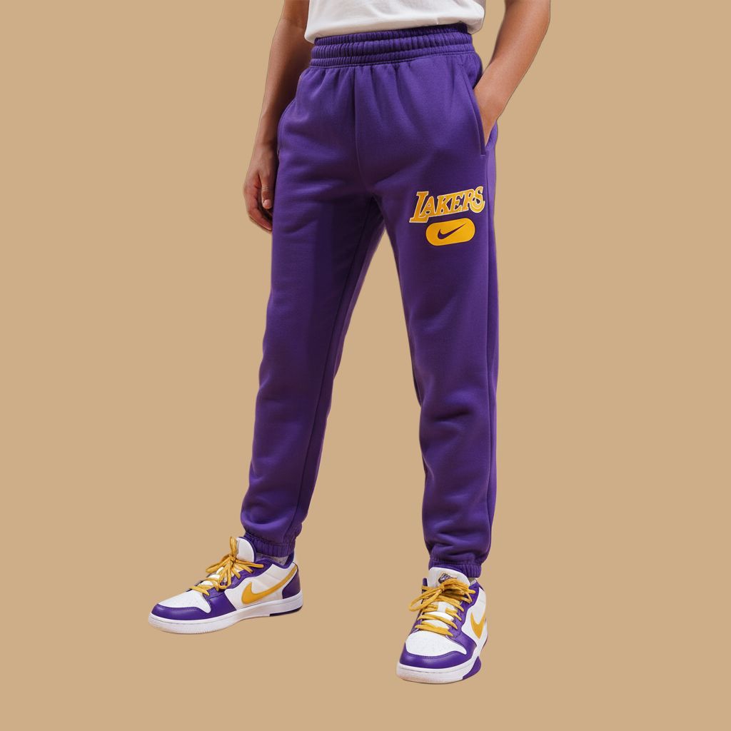 Nike NBA Lakers Training Warm-Up Jogger Pants Kids Bottoms 3Z2B7FELM-LAK