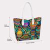 Bohemian Pottery Pattern Tote Bag for Daily Shopping Travel Commute Lightweight Fashion Large Capacity Casual Handbag