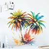 Colorful Coconut Tree Stickers, Home Guesthouse Stickers, Surf Shop Stickers, Beach Vacation Stickers