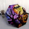 Halloween Moonlight Scene Stained Window Decal for Kids Room DecorUmbrella, Portable 3-Fold Compact Umbrella,Christmas Gift ES602