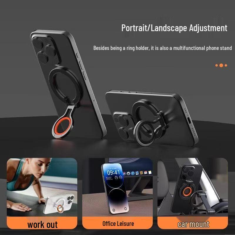 MagSafe Magnetic Phone Holder: Multifunctional Metal Stand with Strong Magnetic Adsorption and Portable Design.