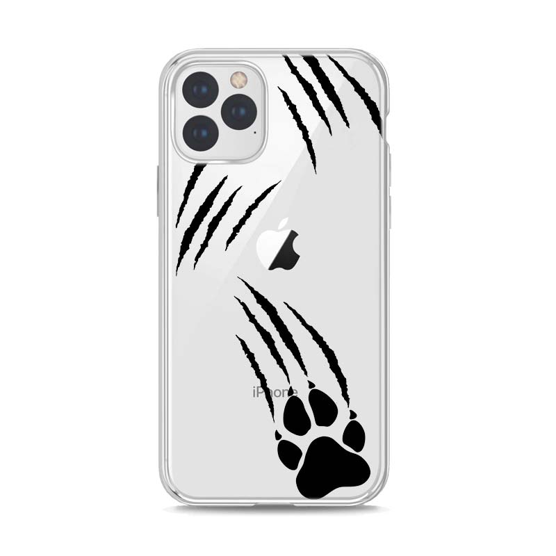 Silikonový kryt na tlapku psa pro Apple IPhone 13 12 Mini 11 Pro XS MAX XR X 8 7 6 6S 5 Plus SE pouzdro na telefon