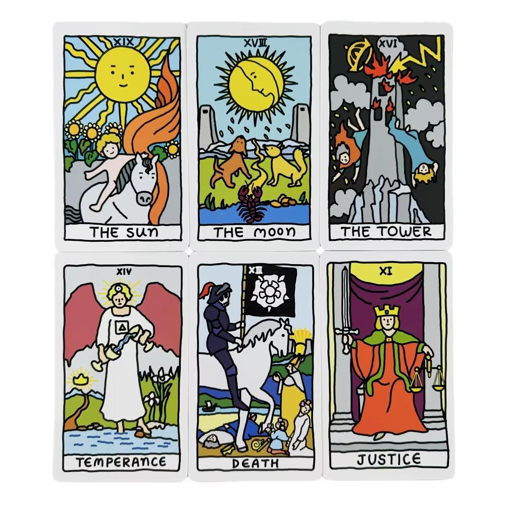 10.3*6cm Lucky Tarot Cards: A 78-card Cute Deck for Beginners Kawaii Tarot Cards