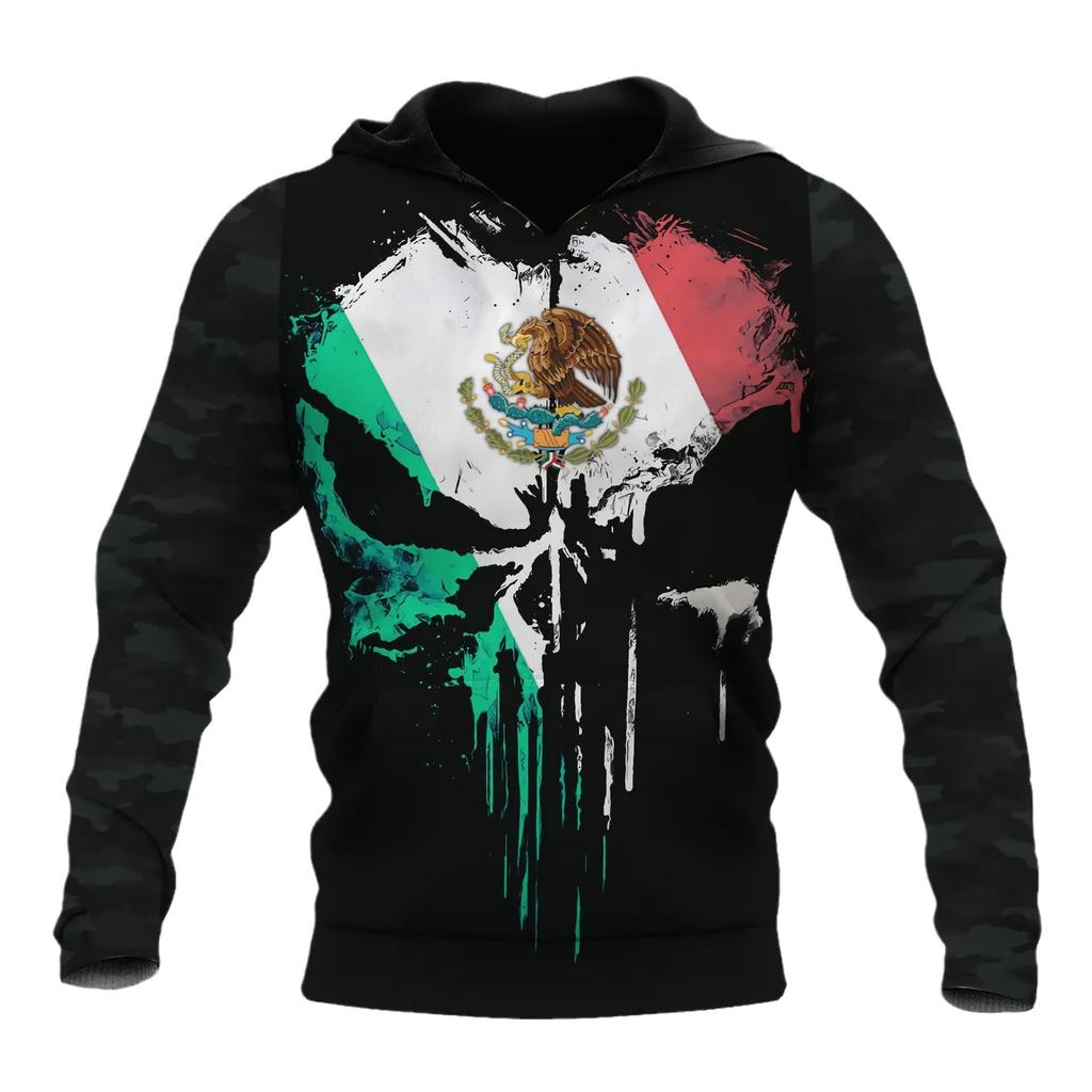 2026 European and American New Men's Sweater Mexican logo3D Digital Printing Hooded Sweater Is Sent On Behalf of Others.