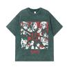 275 GSM Washed T-shirts 100% Cotton Demon Slayer V81 Hashiras Print Unisex Heavy Cotton T Shirt