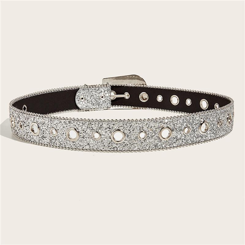 Goth Style Belts Women Pu Leather Strap Rhinestone Belts Western Cowboy Y2K Girls Fashion Belt For Jeans Men Dropship