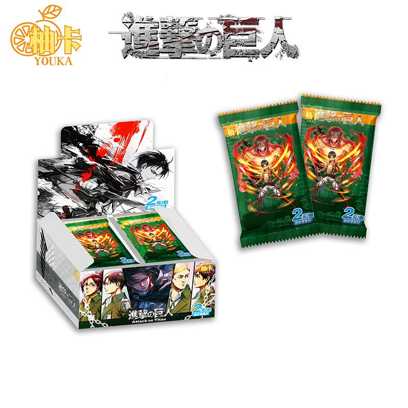 Genuine Attack on Titan Card Freedom Chapter Eren Yeager Mikasa Corps Immortal Epic Final Battle Anime Collection Card Toys Gift