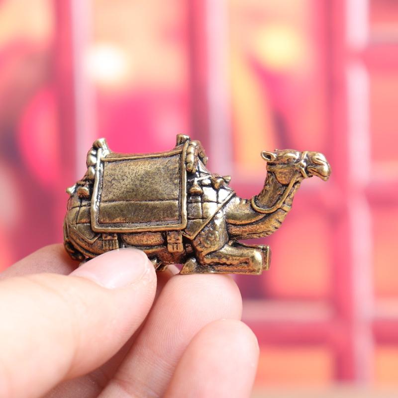Vintage Brass Camel Statue Desktop Ornaments Home Decorations Crafts Animal Figurines Miniatures Accessories