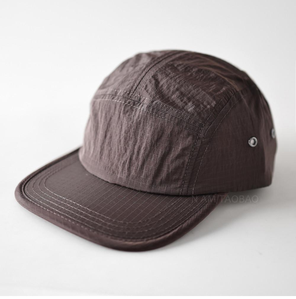 Solid Color Quick-drying Plaid Hemming Sun Flat-brimmed Hat Men Women Running Sports Breathable Sunshade Ultra-thin Baseball Cap