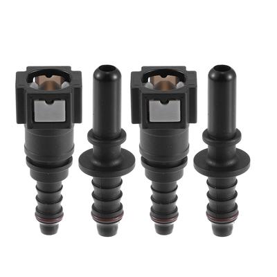 Car Fuel Line Hose Quick Release Connector Disconnect Hose Nylon 7.89mm SAE-8mm Straight Set of 2