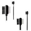 Double-head Eyebrow Brush with Steel Needle Comb Multi-purpose 2-In-1 Brow Styling Brush Portable Travel Women Makeup Grooming Tools