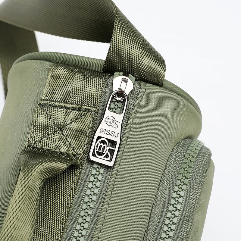 Cylinder Women's Bag Solid Color Nylon Bag Mobile Phone Bag Shoulder Crossbody Bag