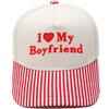 My Boyfriend Love Embroidery Truck Driver Baseball Cap Retro Color Matching Men's and Women's Casual Sun Hat