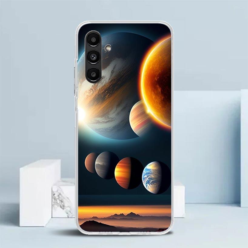 Earth Stars Space Phone Case For Samsung Galaxy A17 A37 A57 A16 A15 A14 A13 A56 A55 A54 A53 A36 A35 A34 A33 A26 A25 A24 A23 Gala