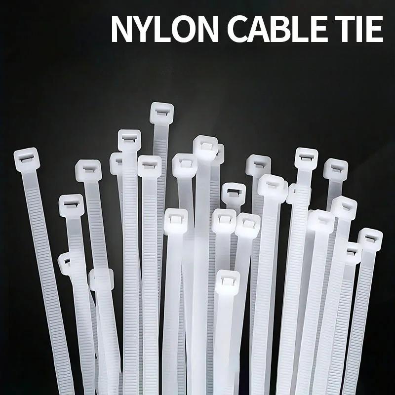 50PCS Self Locking Plastic Nylon Cable Tie Folder Organization Zip Ties Cable Sorting Zip Ties Binding Zip Ties