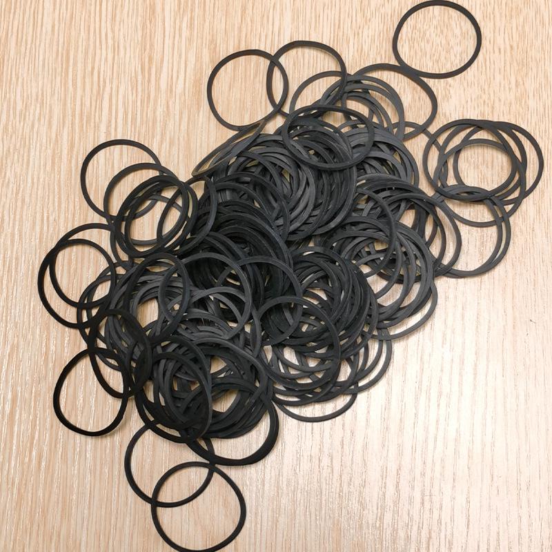 High Elasticity Black Rubber Hair Ties for Styling and Updos