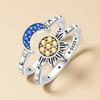 925 Sterling Silver Sparkling Star River Set Ring Closed Ring for Women Finger Ring Personality Jewelry Party Gifts