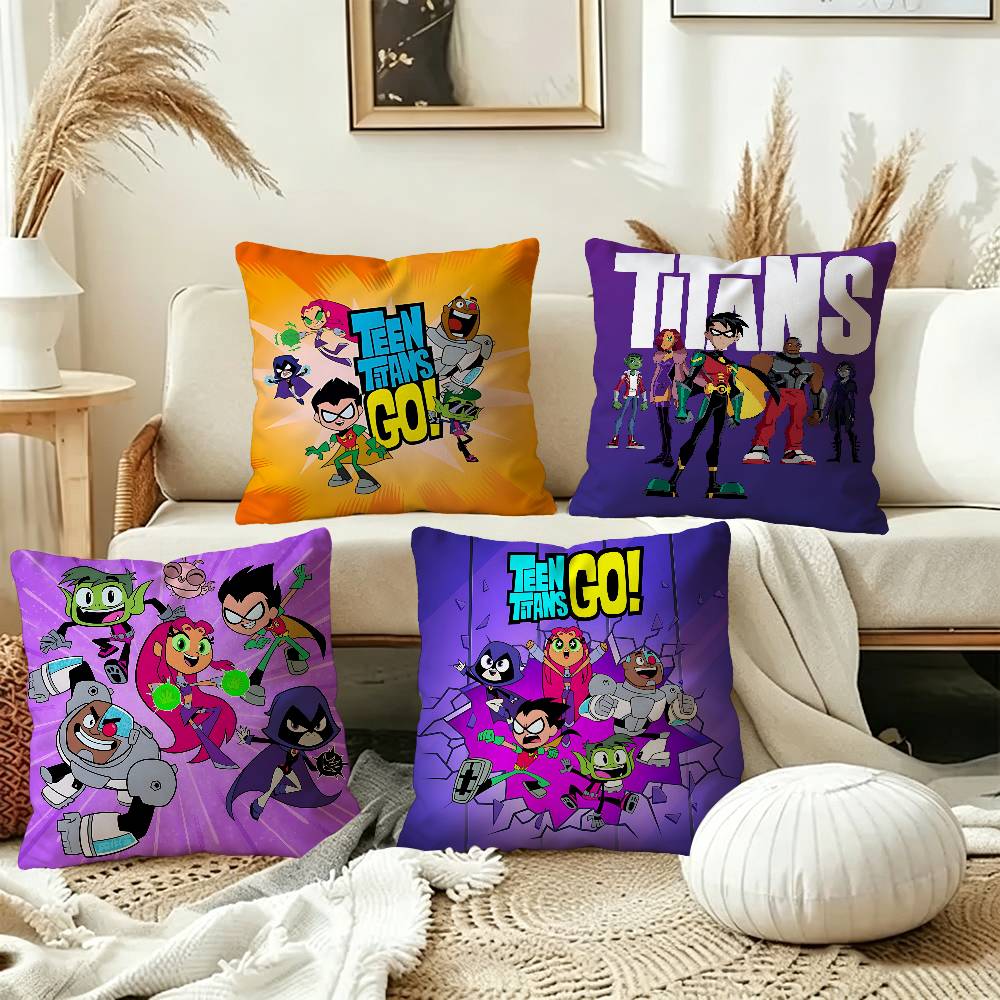 T-Teen T-Titans Go Pillowcase toon Gift Cushion Cover Bedroom Home Sofa Chair Seat Decor pillow case