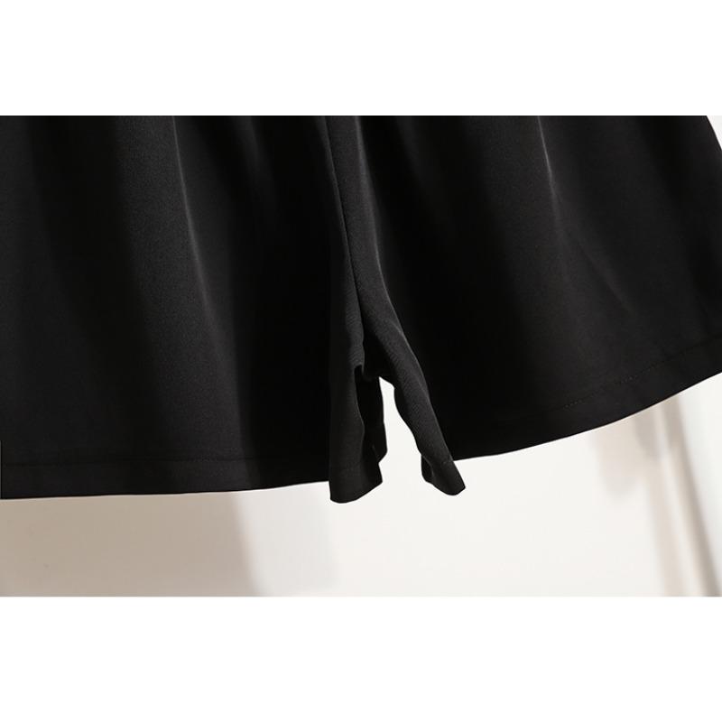 Dimanaf 2025 Plus Size Shorts Summer Women Solid Loose High Waist Casual Short Pants Basic New