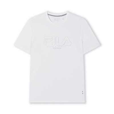 Fila White Fashion Versatile Simple Comfortable Casual Knit Short Sleeve T-Shirt Men Tops F11M533101FWT