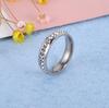 Fashion Rhinestone Stainless Steel Wedding Ring For Women J00111